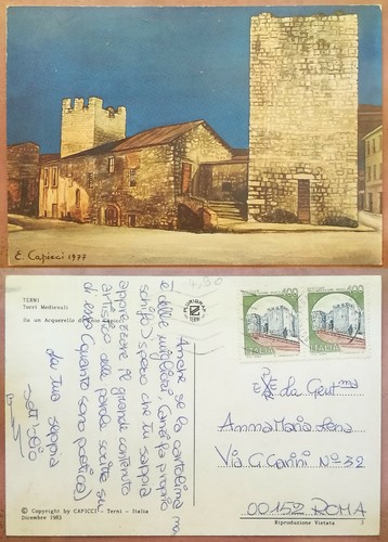 Terni torri medievali da un - -,